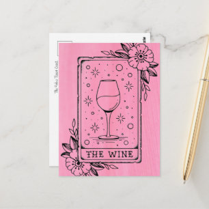 Tarjeta Postal de Carta de Tarot del Vino