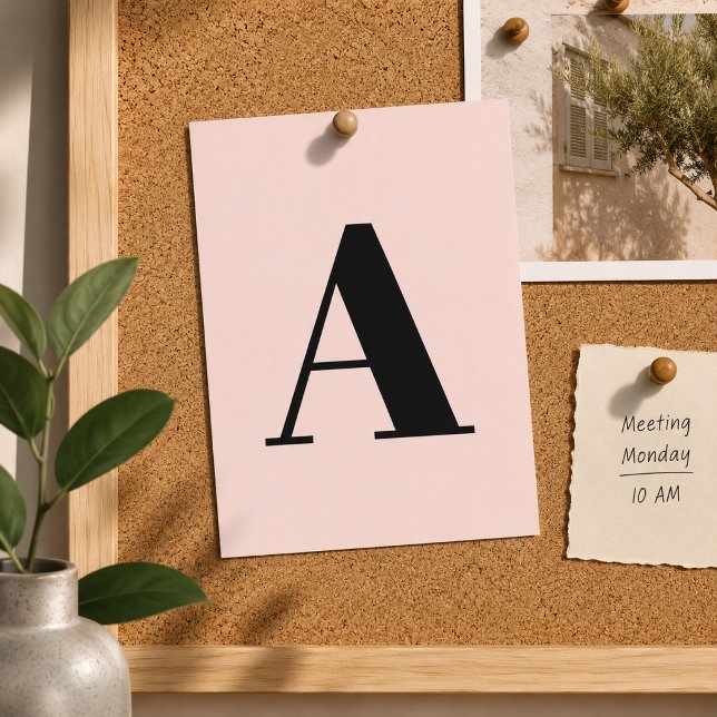 Tarjeta postal de carta personalizada | tarjeta de (Personalized alphabet postcard for classrooms, dorm rooms, nursery styling, and mail.)