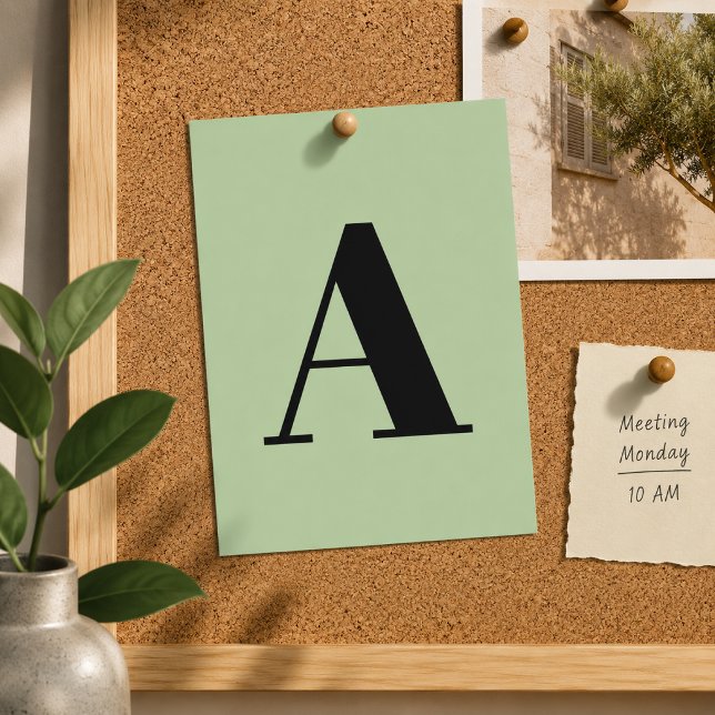Tarjeta postal de carta personalizada | tarjeta de (Personalized alphabet postcard for classrooms, dorm rooms, nursery styling, and mail.)