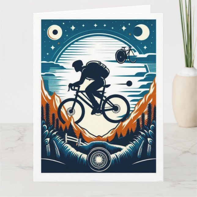 Tarjeta postal de cartel de bicicleta (Anverso)