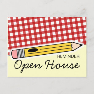 Tarjeta postal de casa abierta / orientación de re