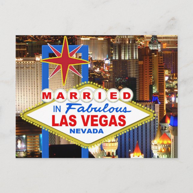 Tarjeta Postal de Casado en LAS VEGAS (Anverso)