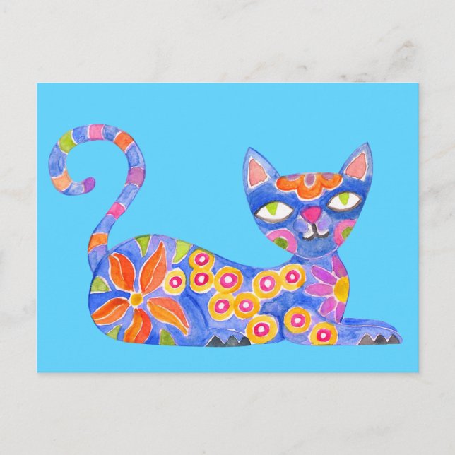Tarjeta postal de Cat Alebrije (Anverso)