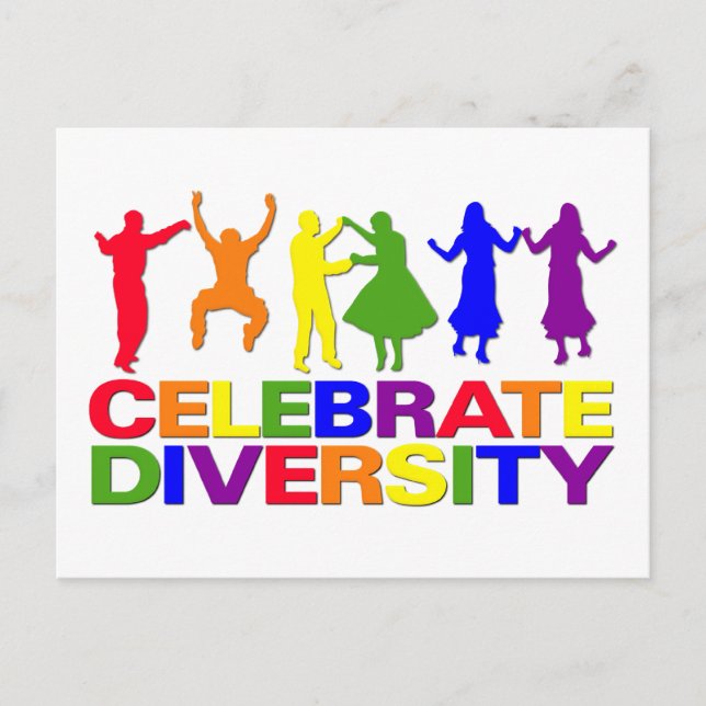Tarjeta postal de celebración de la diversidad (Anverso)