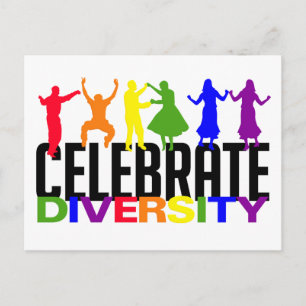 Tarjeta postal de celebración de la diversidad