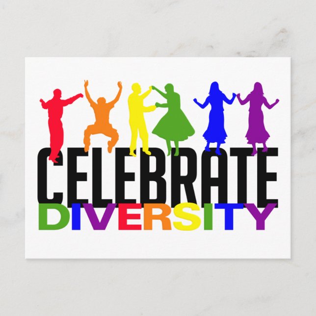 Tarjeta postal de celebración de la diversidad (Anverso)