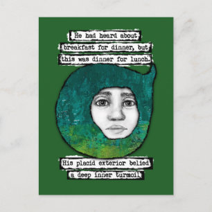Tarjeta postal de cena para el almuerzo