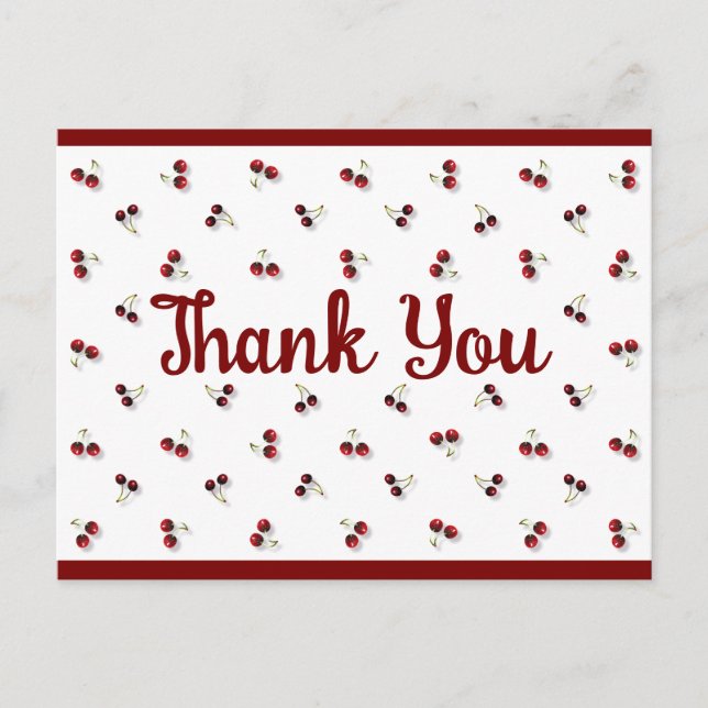 Tarjeta postal de cerezas (Anverso)