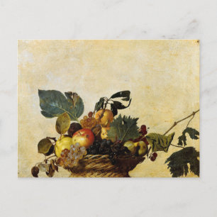 Tarjeta postal de Cesta de frutas de Caravaggio