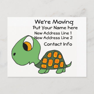 Tarjeta postal de CG- Nos mudamos tortuga