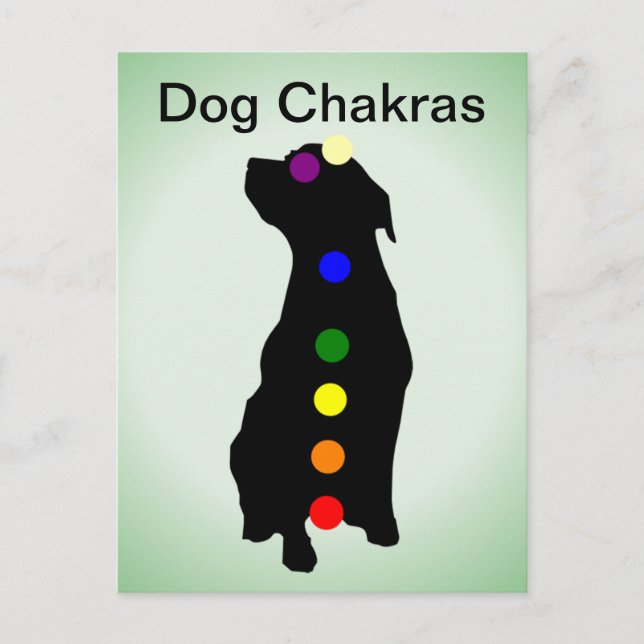 Tarjeta postal de Chakras de perro (Anverso)