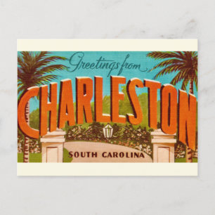 Tarjeta postal de Charleston Carolina del Sur
