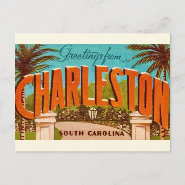 Tarjeta postal de Charleston Carolina del Sur (Anverso)