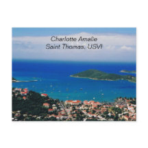 Tarjeta postal de Charlotte Amalie, Saint Thomas, 