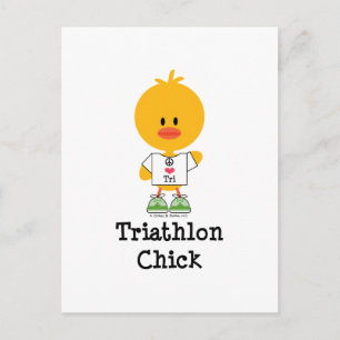 Tarjeta Postal de Chica Triatlón