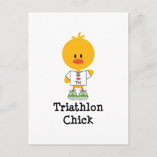 Tarjeta Postal de Chica Triatlón