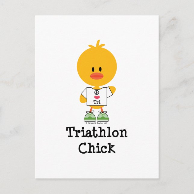Tarjeta Postal de Chica Triatlón (Anverso)