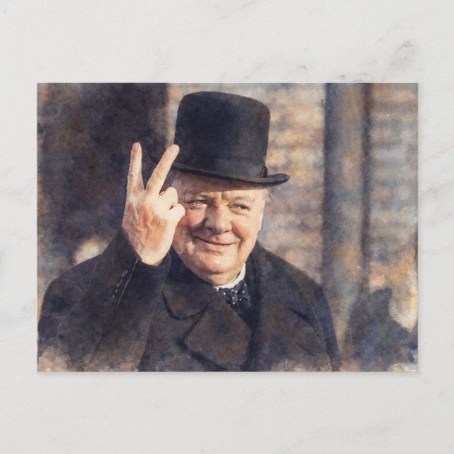 Tarjeta postal de Churchill (Anverso)