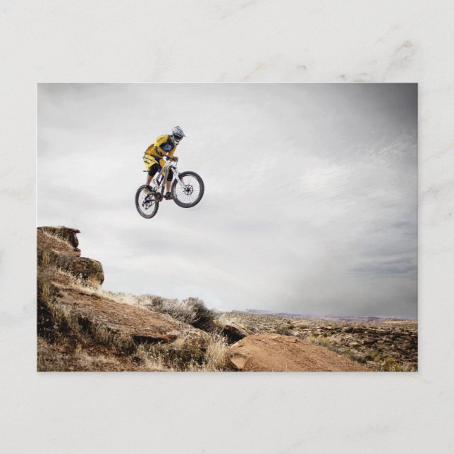 Tarjeta postal de ciclista de BMX (Anverso)