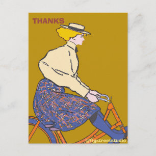 Tarjeta postal de ciclo vintage, editar texto