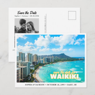 Tarjeta Postal de Cielo de Boda de Waikiki para Gu