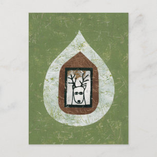 Tarjeta postal de ciervo esperando a que te vayas