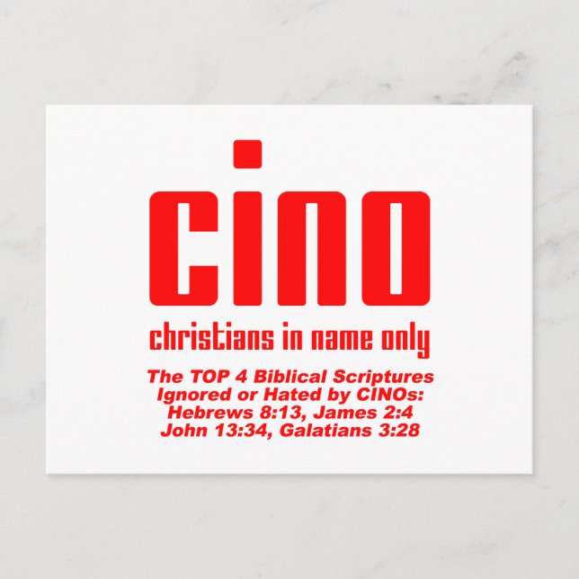Tarjeta postal de CINO (Anverso)