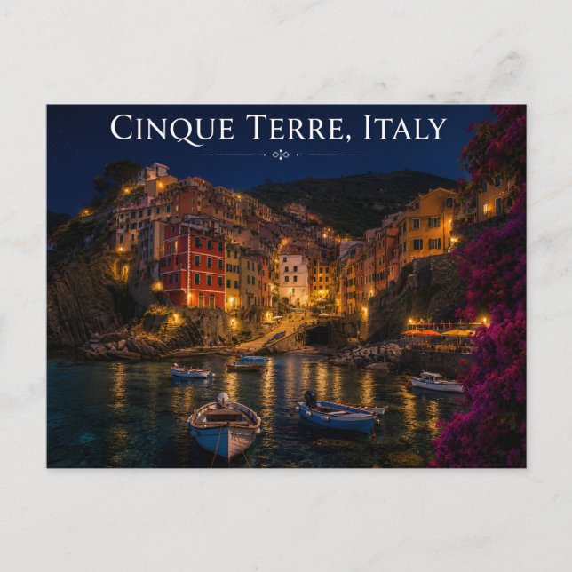 Tarjeta postal de Cinque Terre Italia (Anverso)