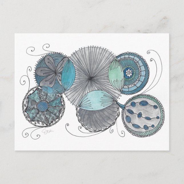 Tarjeta postal de Circle Doodle (Anverso)