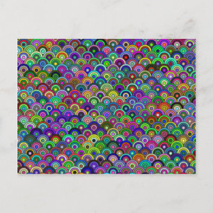 Tarjeta postal de círculos apilados