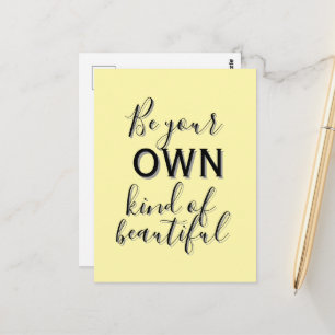 Tarjeta postal de cita inspiradora – Sé tu propia