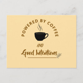 Tarjeta postal de cita minimalista de café | Buen 