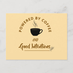 Tarjeta postal de cita minimalista de café Buen
