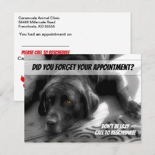 Tarjeta Postal de Cita Perdida No Sea Perezoso