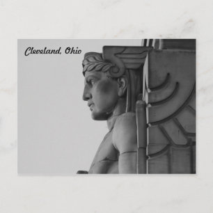 Tarjeta postal de Cleveland OH Bridge Guardian (B