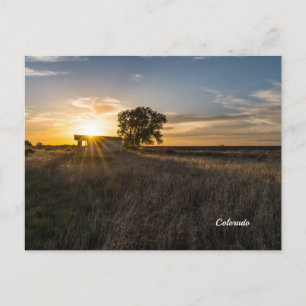 Tarjeta postal de cobertizo abandonado en Colorado