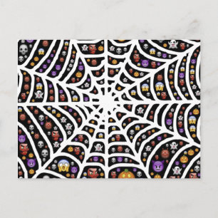 Tarjeta postal de cobweb espeluznante y espeluznan