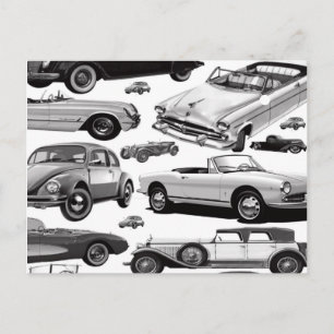 Tarjeta Postal de Coches Clásicos