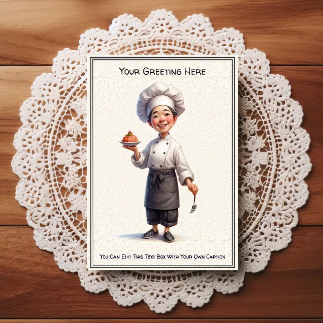 Tarjeta postal de cocina / chef personalizable par (Subido por el creador)