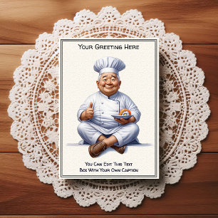 Tarjeta postal de cocina / chef personalizable par