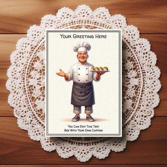 Tarjeta postal de cocina / chef personalizable par (Subido por el creador)