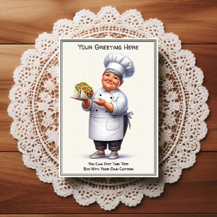 Tarjeta postal de cocina / chef personalizable par