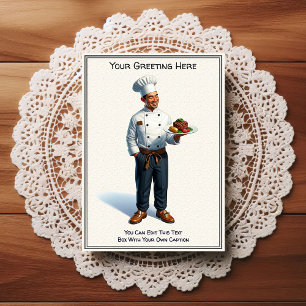 Tarjeta postal de cocina / chef personalizable par