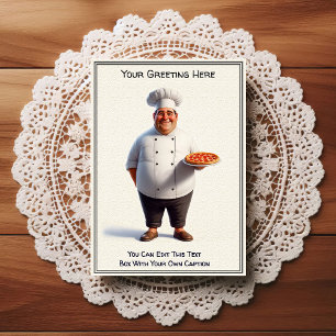 Tarjeta postal de cocina / chef personalizable par