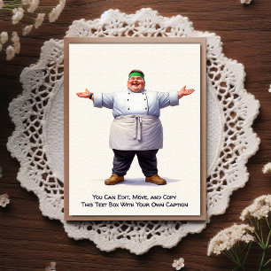 Tarjeta postal de cocina / chef personalizable par