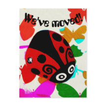 Tarjeta postal de Cocinilla Roja y Mariposas Nos h