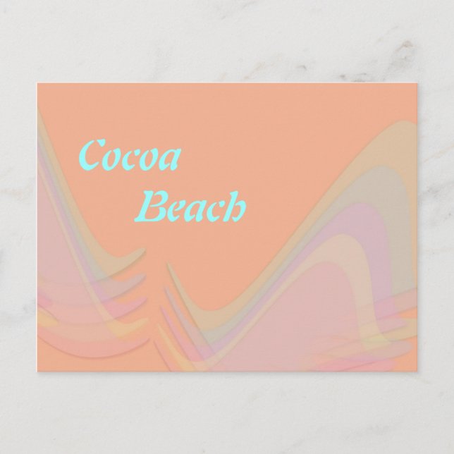 Tarjeta postal de Cocoa Beach Florida Pastel Wings (Anverso)