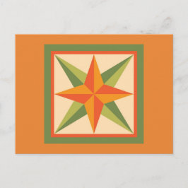 Tarjeta postal de colcha - Estrella biselada (nara