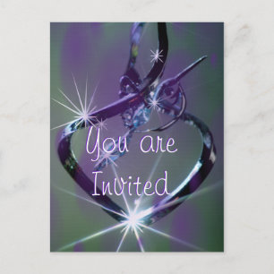 Tarjeta postal de colibrí lavanda y azul - cualqui