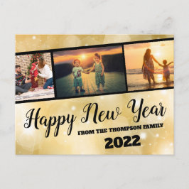 Tarjeta postal de collage de fotos de Feliz Año Nu
